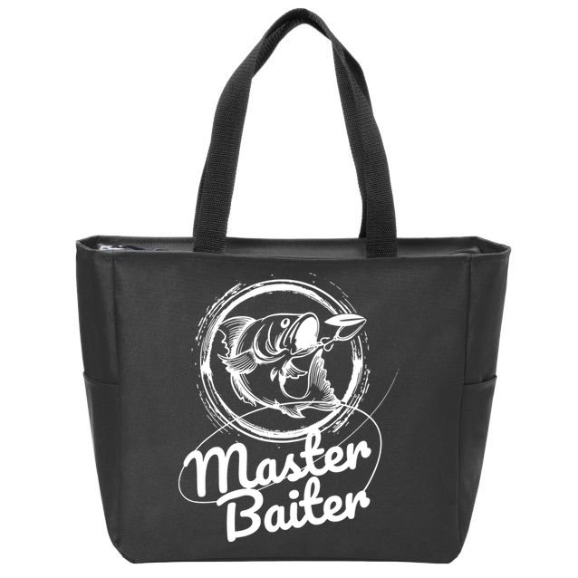 Professional Master Baiter Retro American Flag Funny Fishing Zip Tote Bag