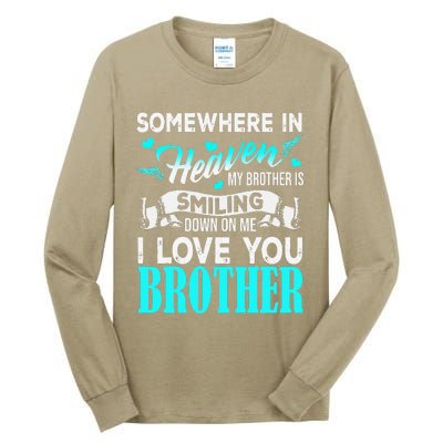 Proud My Brother In Heaven Happy Father Day Proud Of Brother Tall Long Sleeve T-Shirt