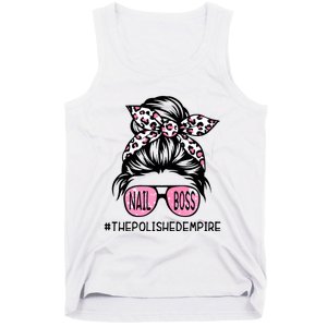 Poa7 Messy Bupoa7 Messy Bun Nail N Nail Boss The Polished Empire Nail Boss Woman Tank Top