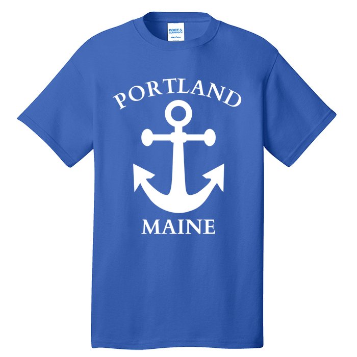 Portland Maine Boat Anchor Boating Cool Gift Tall T-Shirt