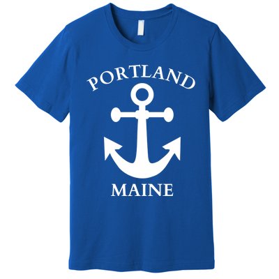 Portland Maine Boat Anchor Boating Cool Gift Premium T-Shirt