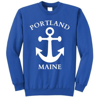 Portland Maine Boat Anchor Boating Cool Gift Tall Sweatshirt