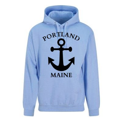 Portland Maine Boat Anchor Boating Cool Gift Unisex Surf Hoodie