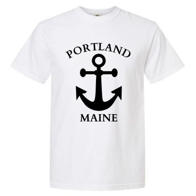 Portland Maine Boat Anchor Boating Cool Gift Garment-Dyed Heavyweight T-Shirt