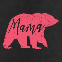 Pink Mama Bear 7 Panel Mesh Trucker Snapback Hat