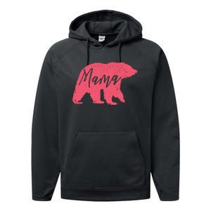 Pink Mama Bear Performance Fleece Hoodie