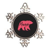 Pink Mama Bear Metallic Star Ornament