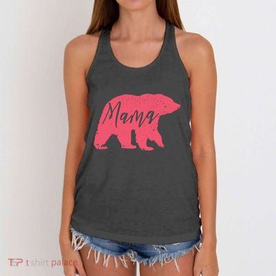 Pink Mama Bear Women's Knotted Racerback Tank