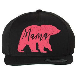 Pink Mama Bear Wool Snapback Cap