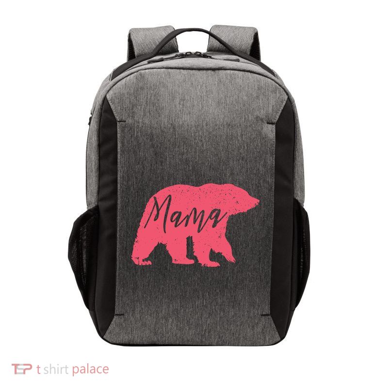 Pink Mama Bear Vector Backpack