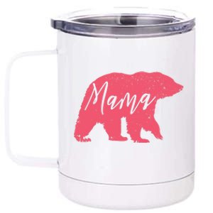 Pink Mama Bear 12 oz Stainless Steel Tumbler Cup