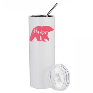 Pink Mama Bear Stainless Steel Tumbler