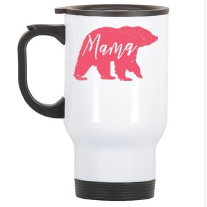 Pink Mama Bear Stainless Steel Travel Mug