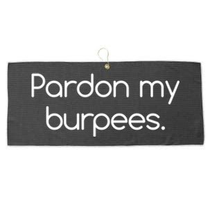 Pardon My Burpees Gift Large Microfiber Waffle Golf Towel