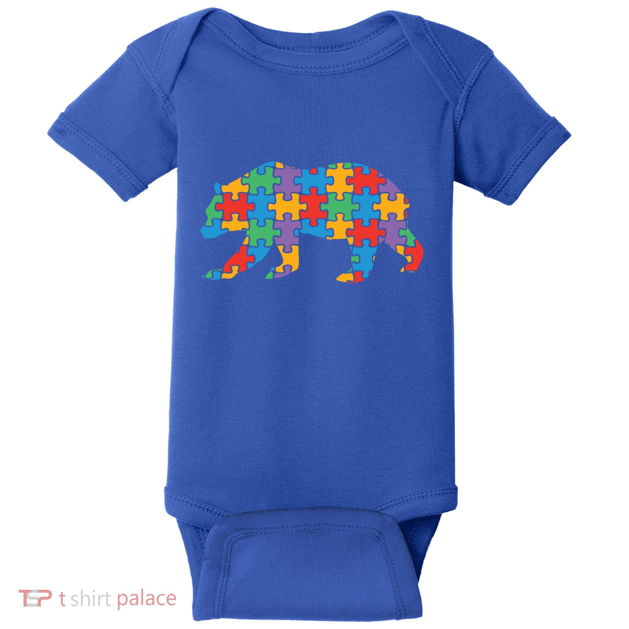Protective Mama Bear Autism Mom Dad Proud Autism Mama Bear Gift Baby Bodysuit