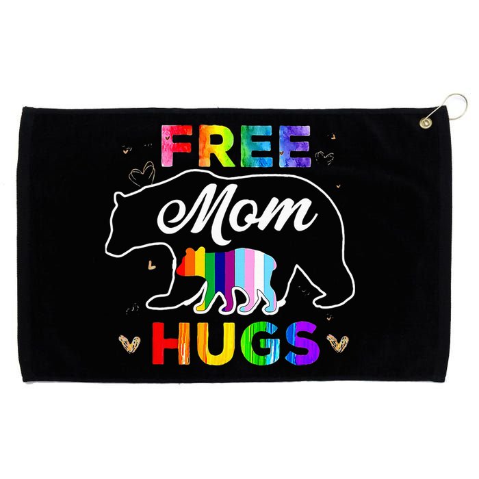 Pride Mama Bear Free Mom Hugs Grommeted Golf Towel