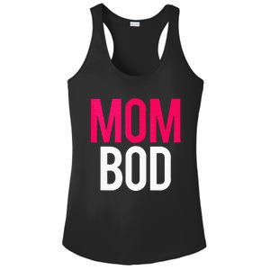 Proud Mom Bod Funny Gym Workout Saying Running Gift Ladies PosiCharge Competitor Racerback Tank