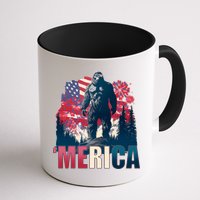 Patriotic Merica Bigfoot Sasquatch Mug