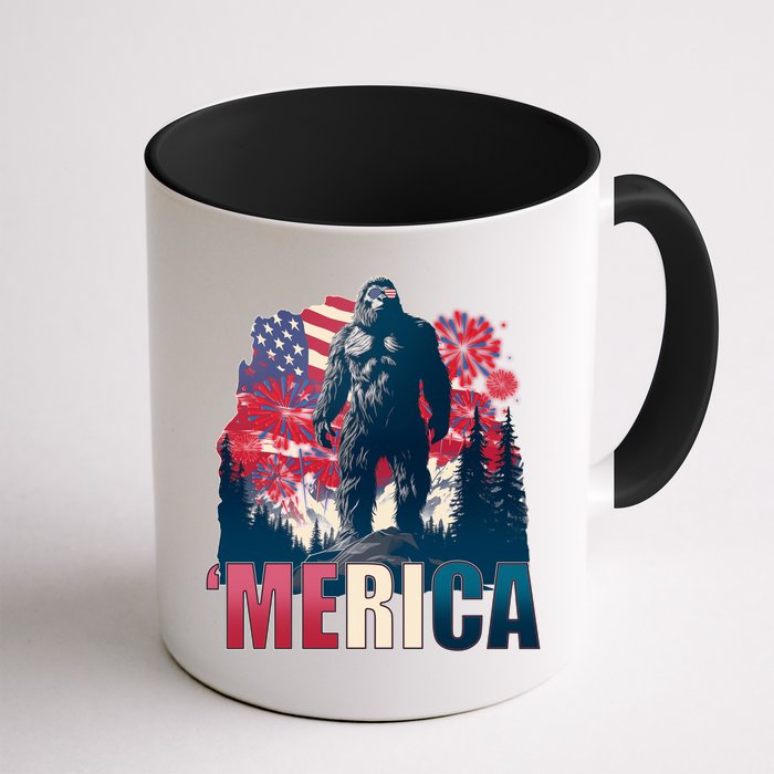 Patriotic Merica Bigfoot Sasquatch Mug