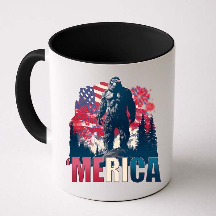 Patriotic Merica Bigfoot Sasquatch Mug