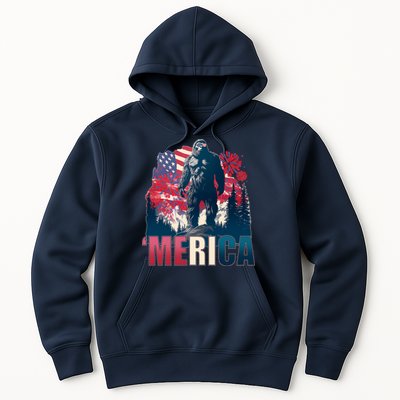 Patriotic Merica Bigfoot Sasquatch Hoodie