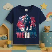 Patriotic Merica Bigfoot Sasquatch Toddler T-Shirt