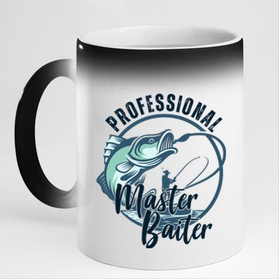 Professional Master Baiter Fishing 11oz Black Color Changing Mug