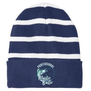 Professional Master Baiter Fishing Striped Beanie with Solid Band