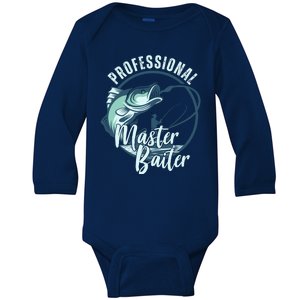 Professional Master Baiter Fishing Baby Long Sleeve Bodysuit