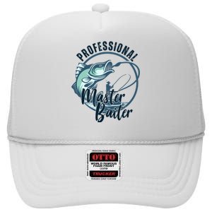 Professional Master Baiter Fishing High Crown Mesh Back Trucker Hat