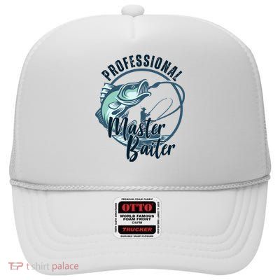 Professional Master Baiter Fishing High Crown Mesh Back Trucker Hat