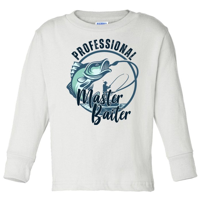 Professional Master Baiter Fishing Toddler Long Sleeve Shirt