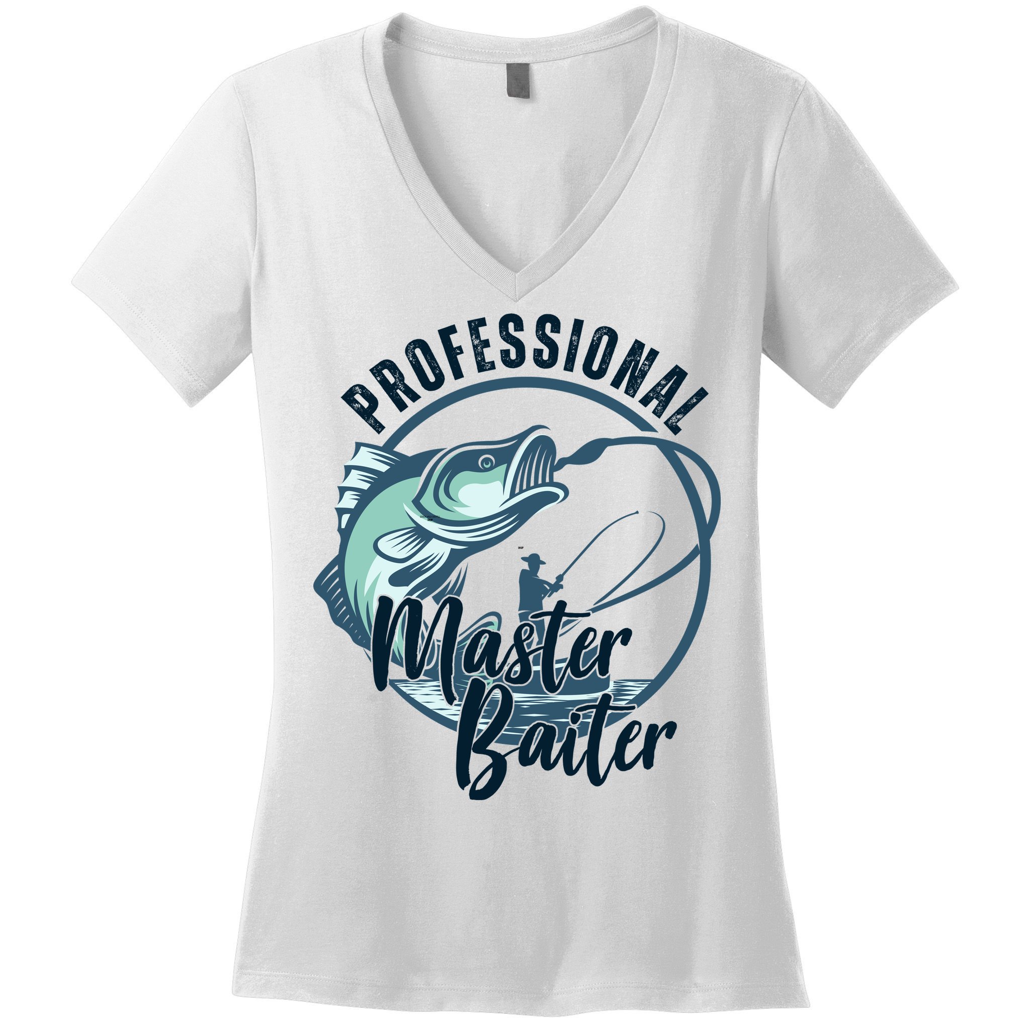 Professional Master Baiter Fishing Women's V-Neck T-Shirt