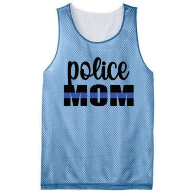 Police Mom Blue Line Mother Proud Police Officer Mom Meaningful Gift Mesh Reversible Basketball Jersey Tank