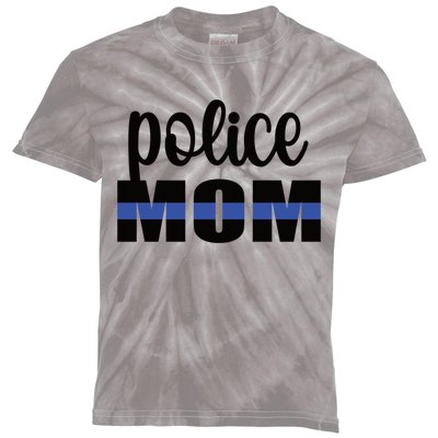 Police Mom Blue Line Mother Proud Police Officer Mom Meaningful Gift Kids Tie-Dye T-Shirt