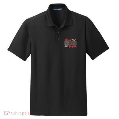 Proud Marine Brother Personalize Dog Tags Dry Zone Grid Polo