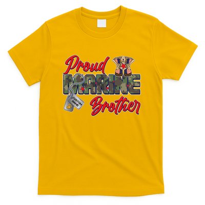 Proud Marine Brother Personalize Dog Tags T-Shirt