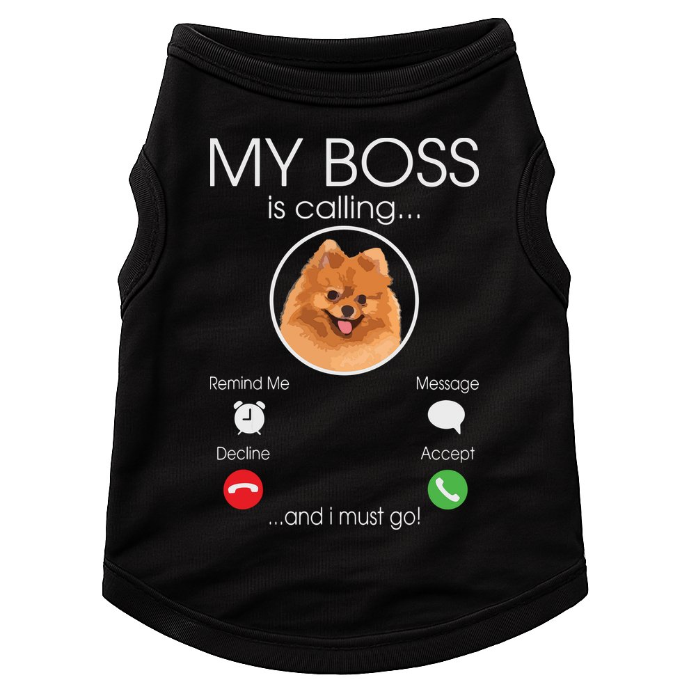 Pomeranian My Boss Doggie Tank