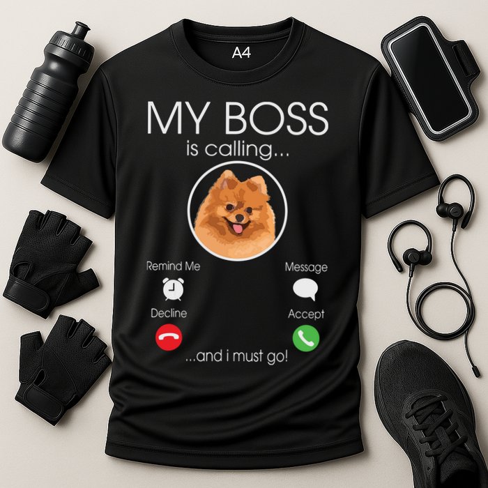 Pomeranian My Boss Cooling Performance Crew T-Shirt