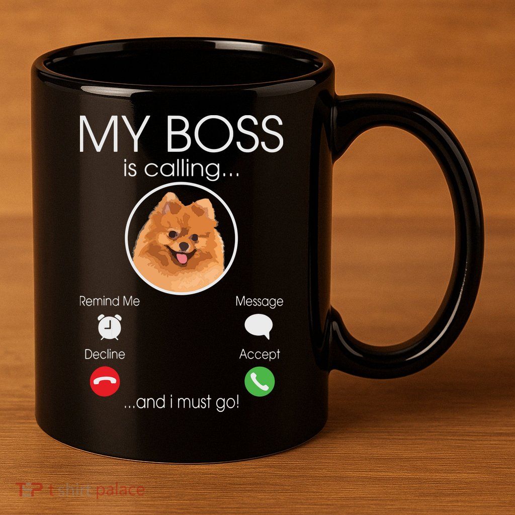 Pomeranian My Boss 11oz C Handle Ceramic Mug