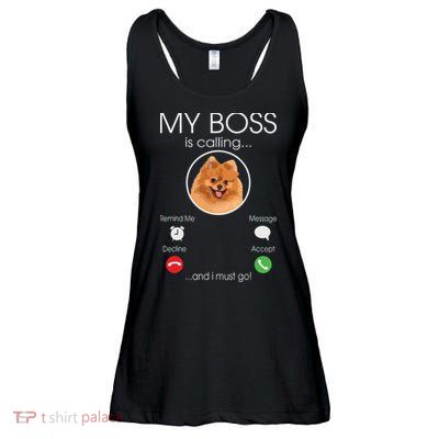 Pomeranian My Boss Ladies Essential Flowy Tank