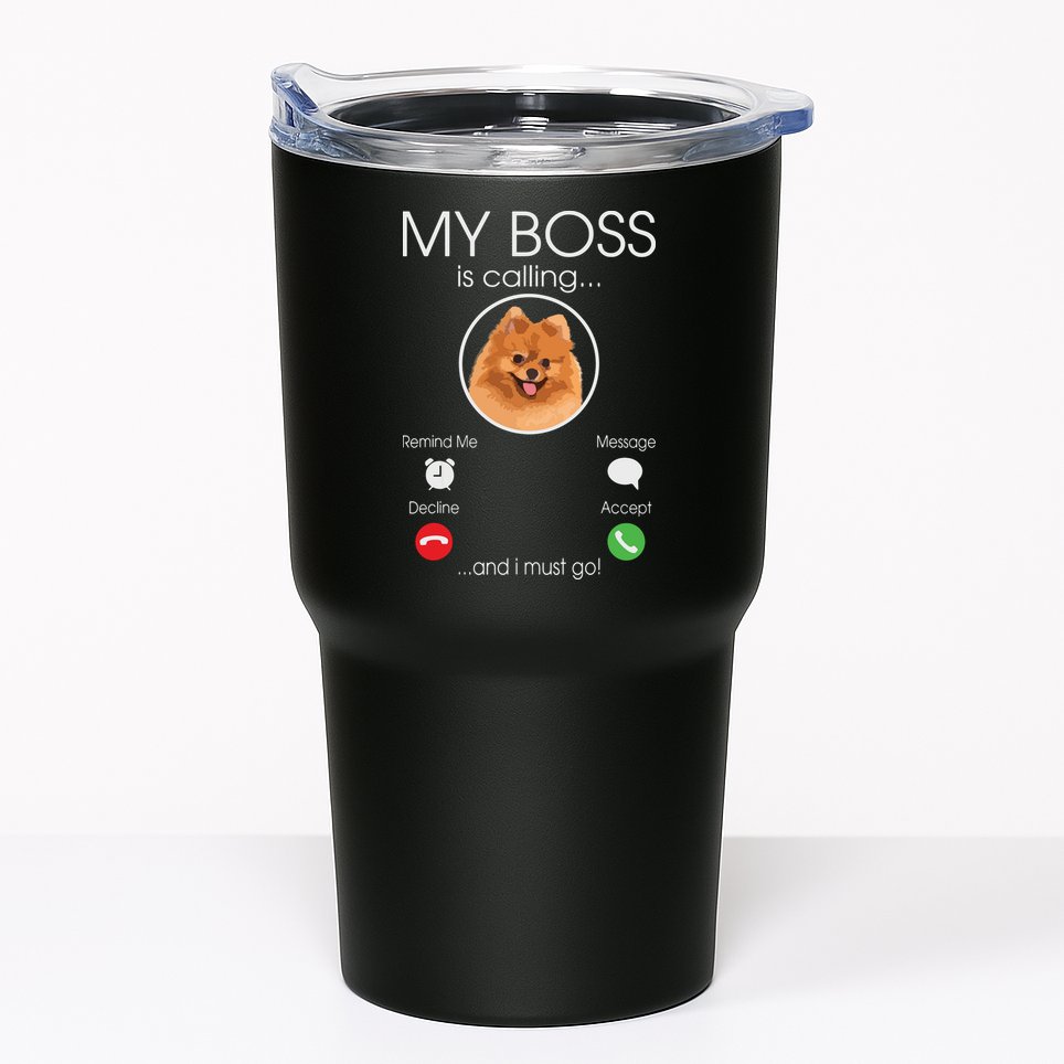 Pomeranian My Boss Tumbler