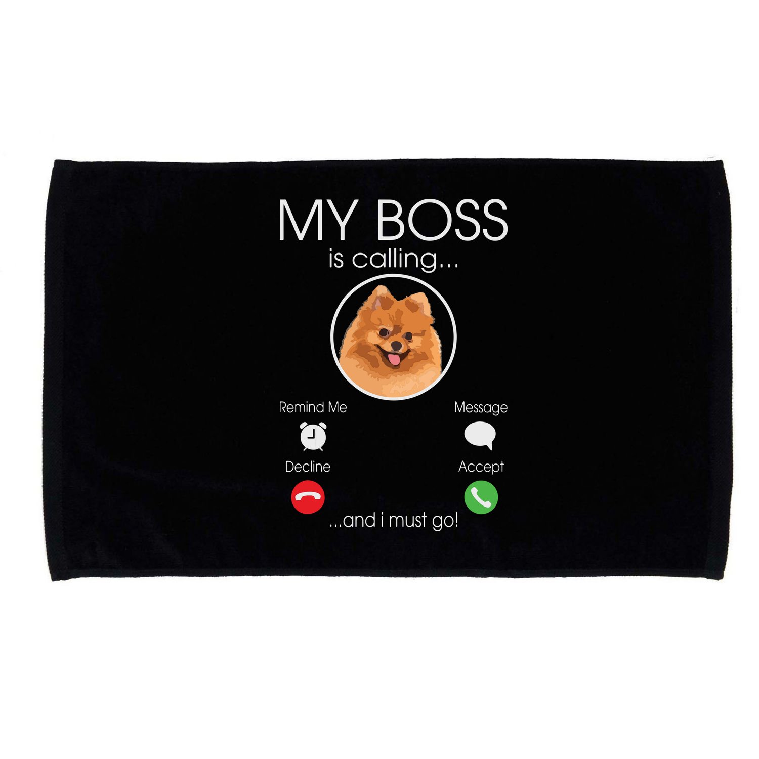 Pomeranian My Boss Microfiber Hand Towel