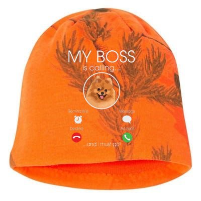 Pomeranian My Boss Kati - Camo Knit Beanie