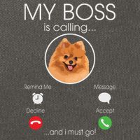 Pomeranian My Boss Cotton Canvas Backpack