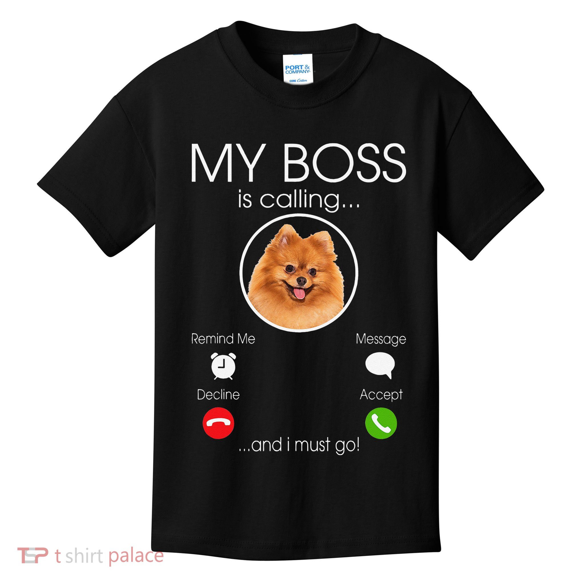 Pomeranian My Boss Kids T-Shirt