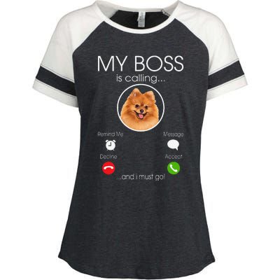 Pomeranian My Boss Enza Ladies Jersey Colorblock Tee