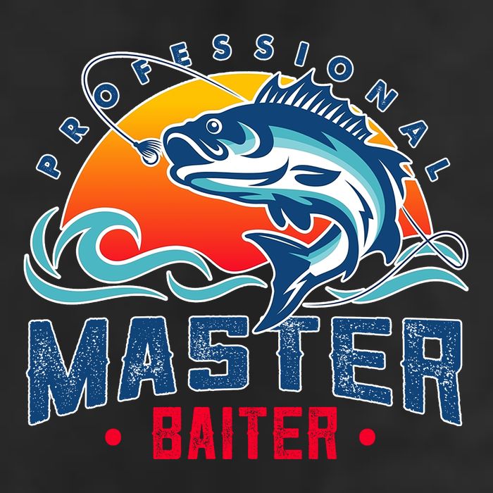 Pro Master Baiter Fishing Gifts 7 Panel Mesh Trucker Snapback Hat