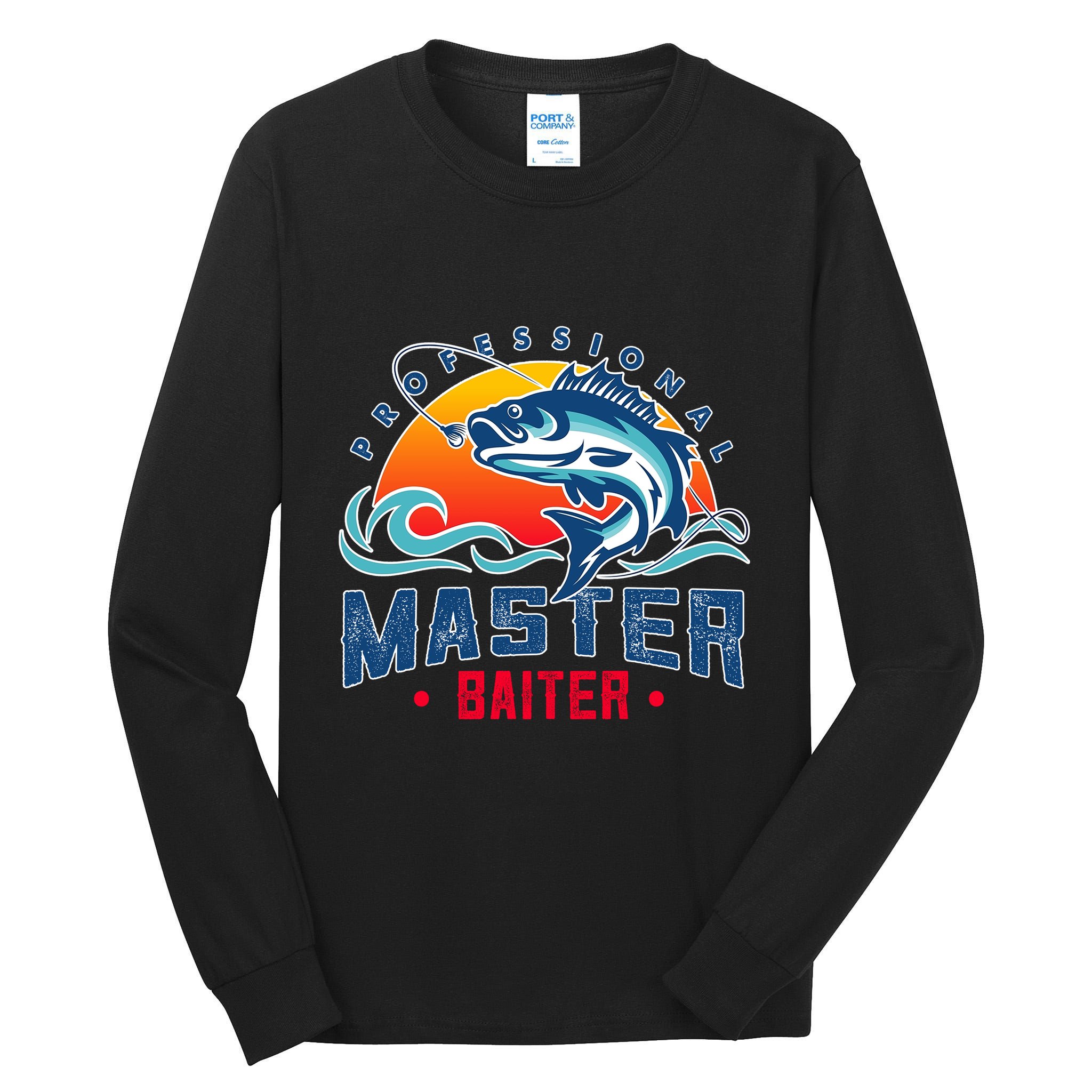 Pro Master Baiter Fishing Gifts Tall Long Sleeve T-Shirt