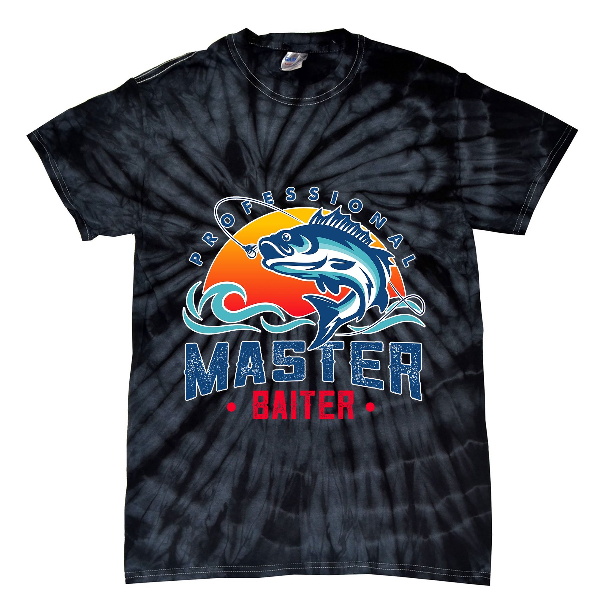 Pro Master Baiter Fishing Gifts Tie-Dye T-Shirt
